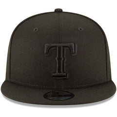 Texas Rangers New Era Black on Black 9FIFTY Team Snapback Adjustable Hat for sale