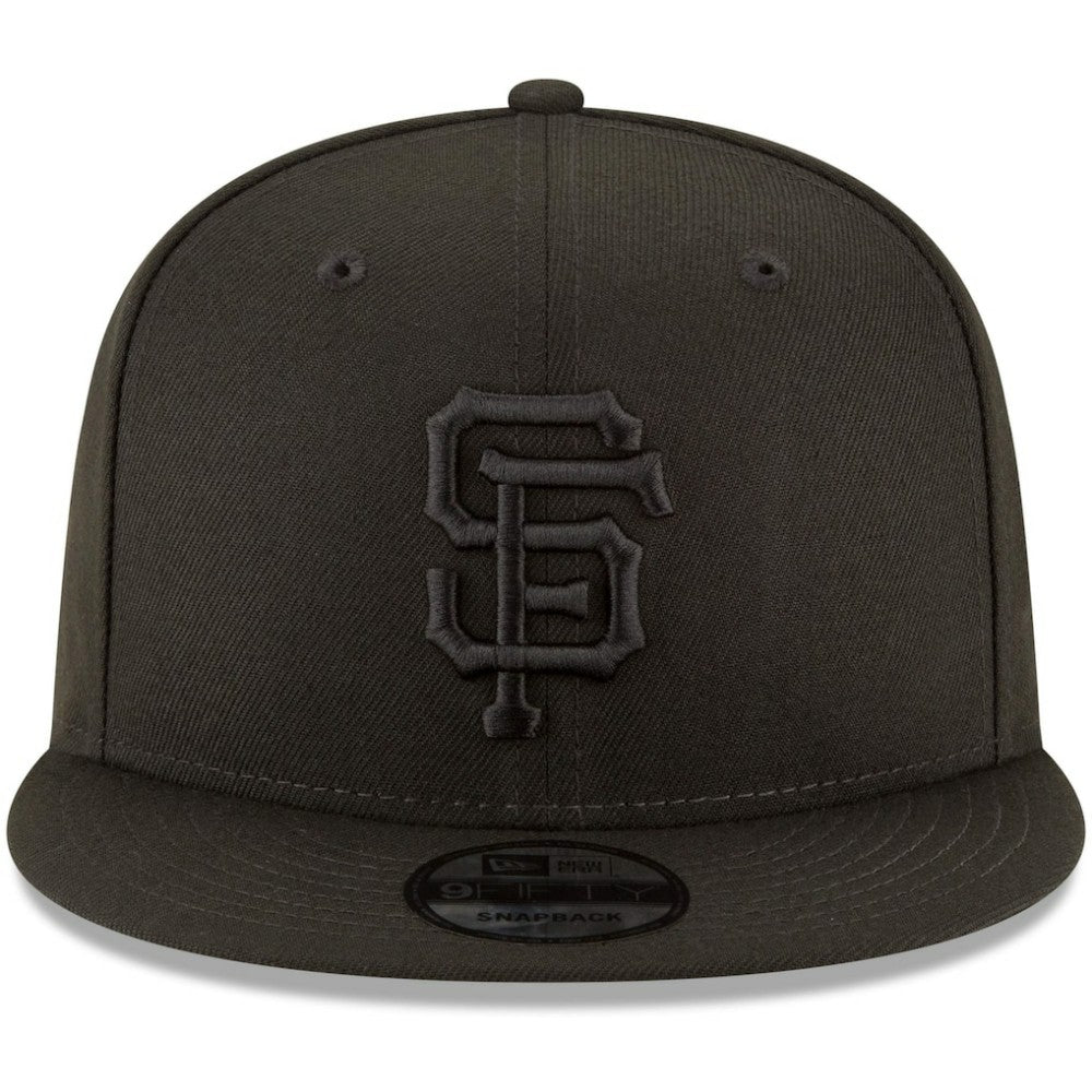 San Francisco Giants New Era Black on Black 9FIFTY Team Snapback Adjustable Hat Online