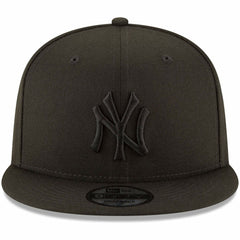 New York Yankees New Era Black on Black 9FIFTY Team Snapback Adjustable Hat Clearance