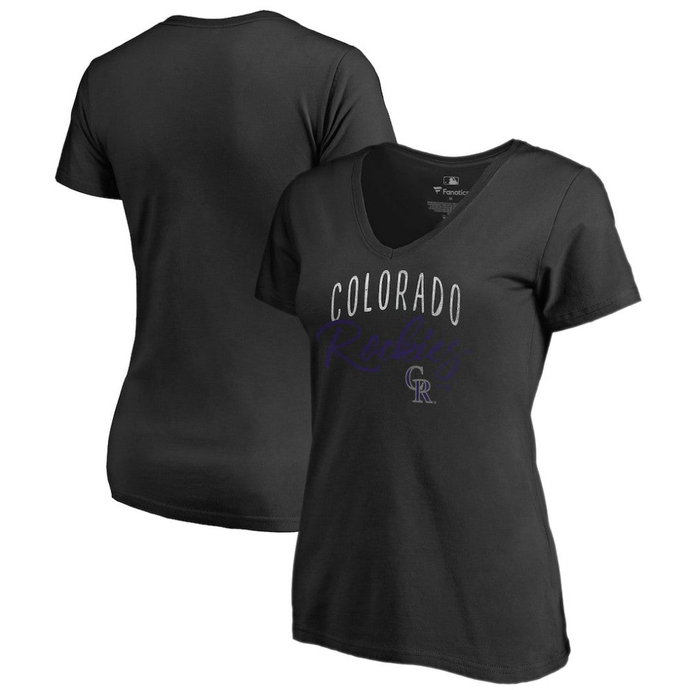 Colorado Rockies Women's Graceful V-Neck T-Shirt Clearance