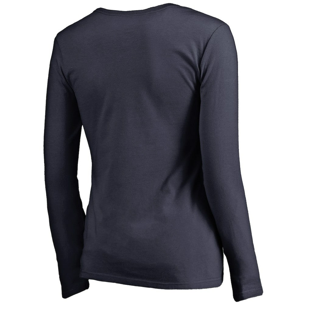 Chicago Bears Women's Graceful Long Sleeve V-Neck T-Shirt Navy - NFL