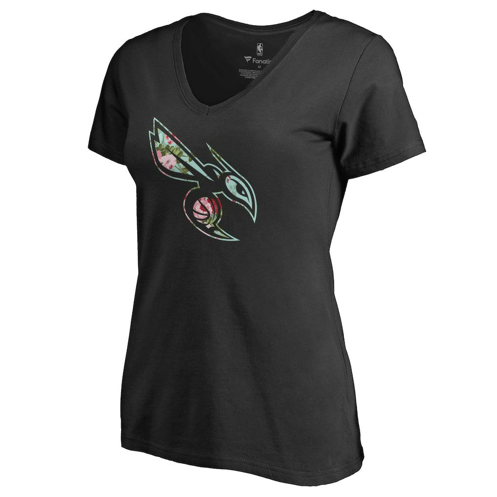 NBA - Charlotte Hornets Lovely V-Neck T-Shirt - Black