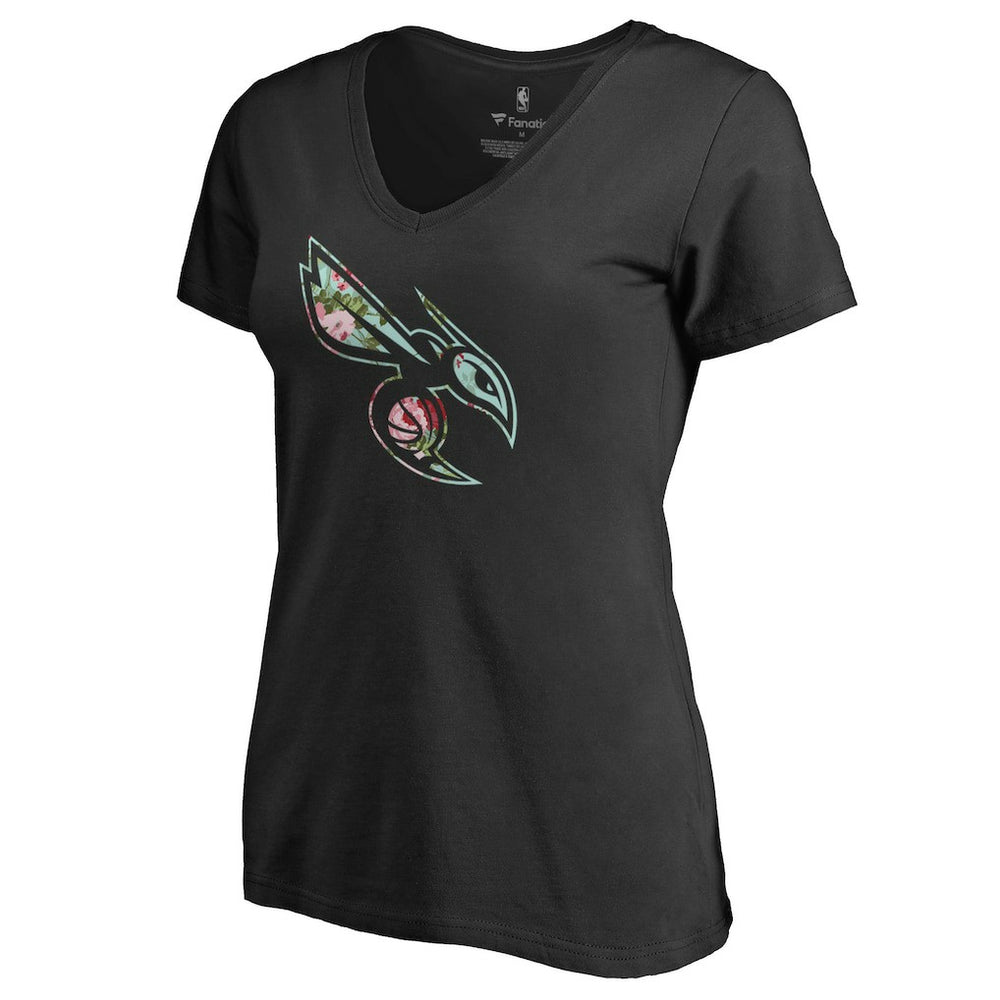 NBA - Charlotte Hornets Lovely V-Neck T-Shirt - Black