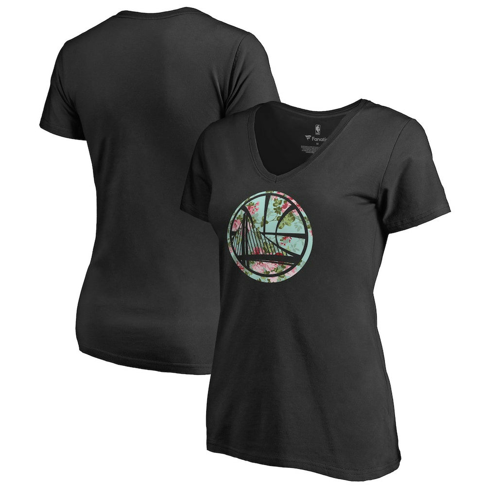 NBA - Golden State Warriors Lovely V-Neck T-Shirt - Black