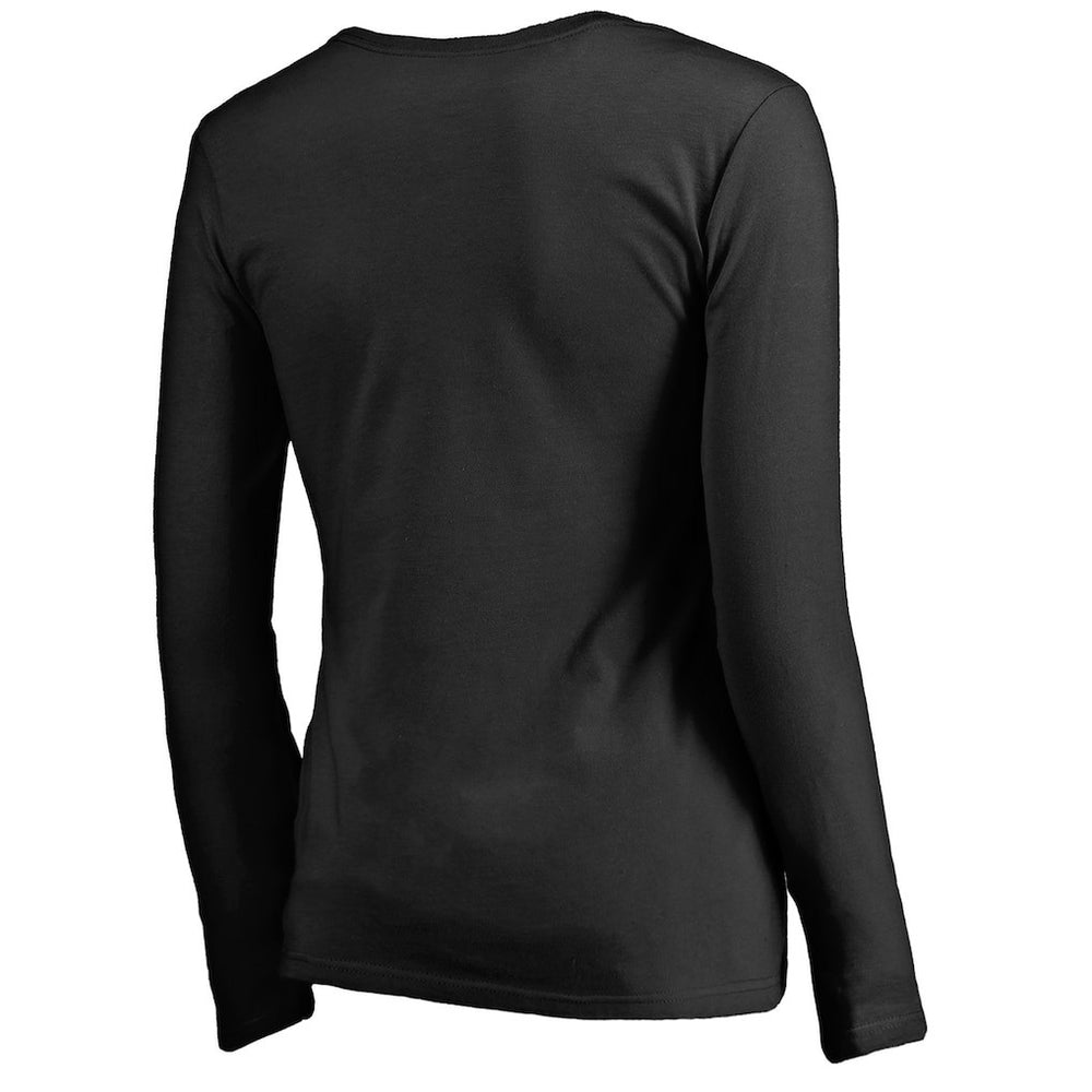 NBA - Chicago Bulls Women's Lovely V-Neck Long Sleeve T-Shirt - Black