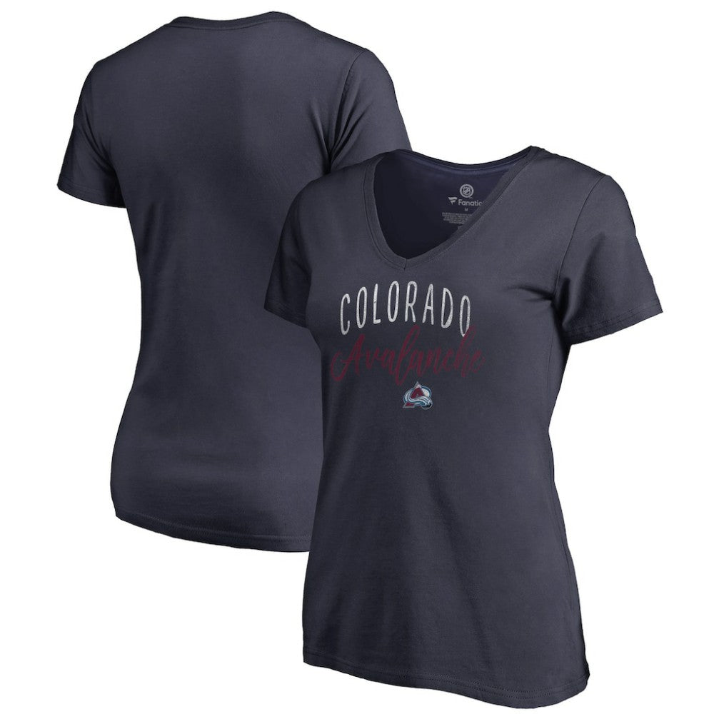 Colorado Avalanche - Women's Graceful V-Neck T-Shirt Navy