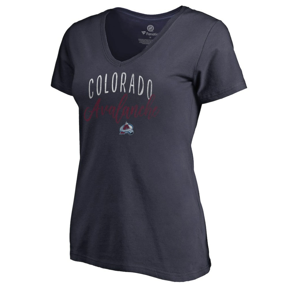Colorado Avalanche - Women's Graceful V-Neck T-Shirt Navy