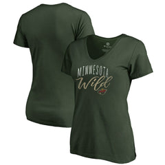 Minnesota Wild - Women's Graceful V-Neck T-Shirt Green