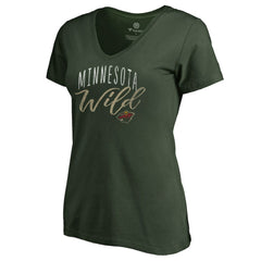 Minnesota Wild - Women's Graceful V-Neck T-Shirt Green