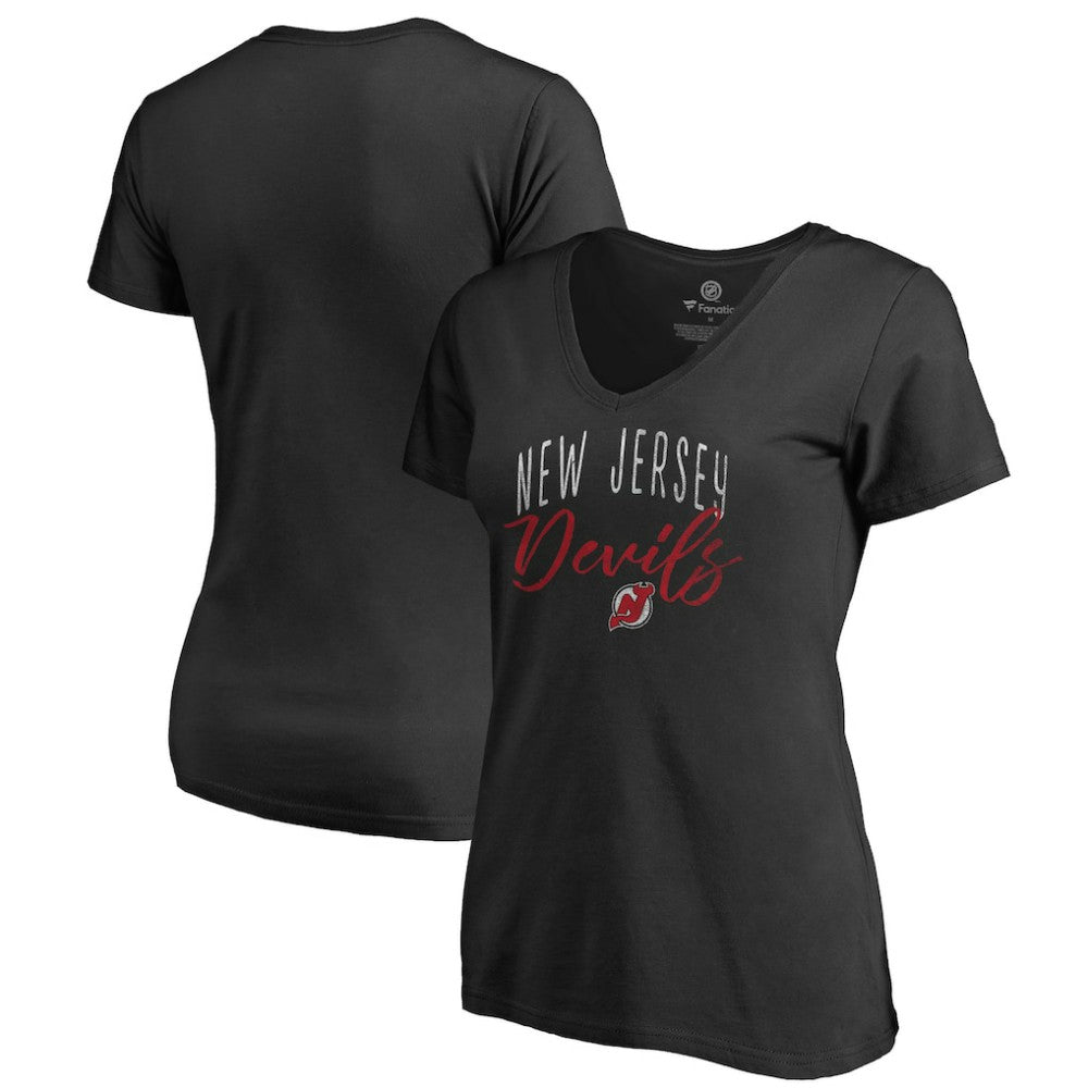 New Jersey Devils - Women's Graceful V-Neck T-Shirt Black