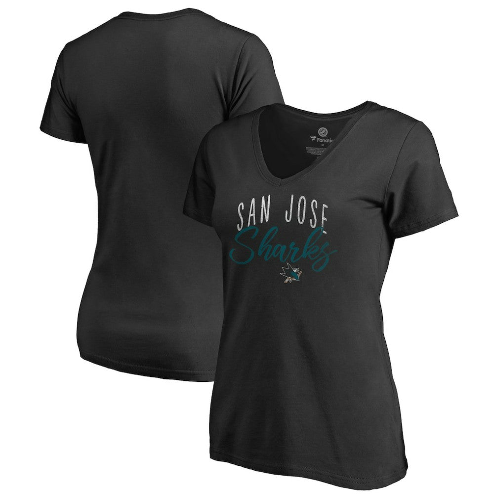 San Jose Sharks - Women's Graceful V-Neck T-Shirt Black