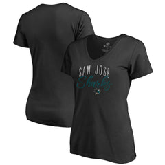 San Jose Sharks - Women's Graceful V-Neck T-Shirt Black