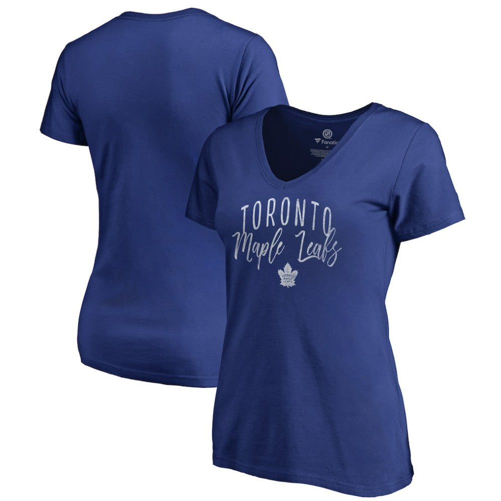 Toronto Maple Leafs - Women's Graceful V-Neck T-Shirt Blue