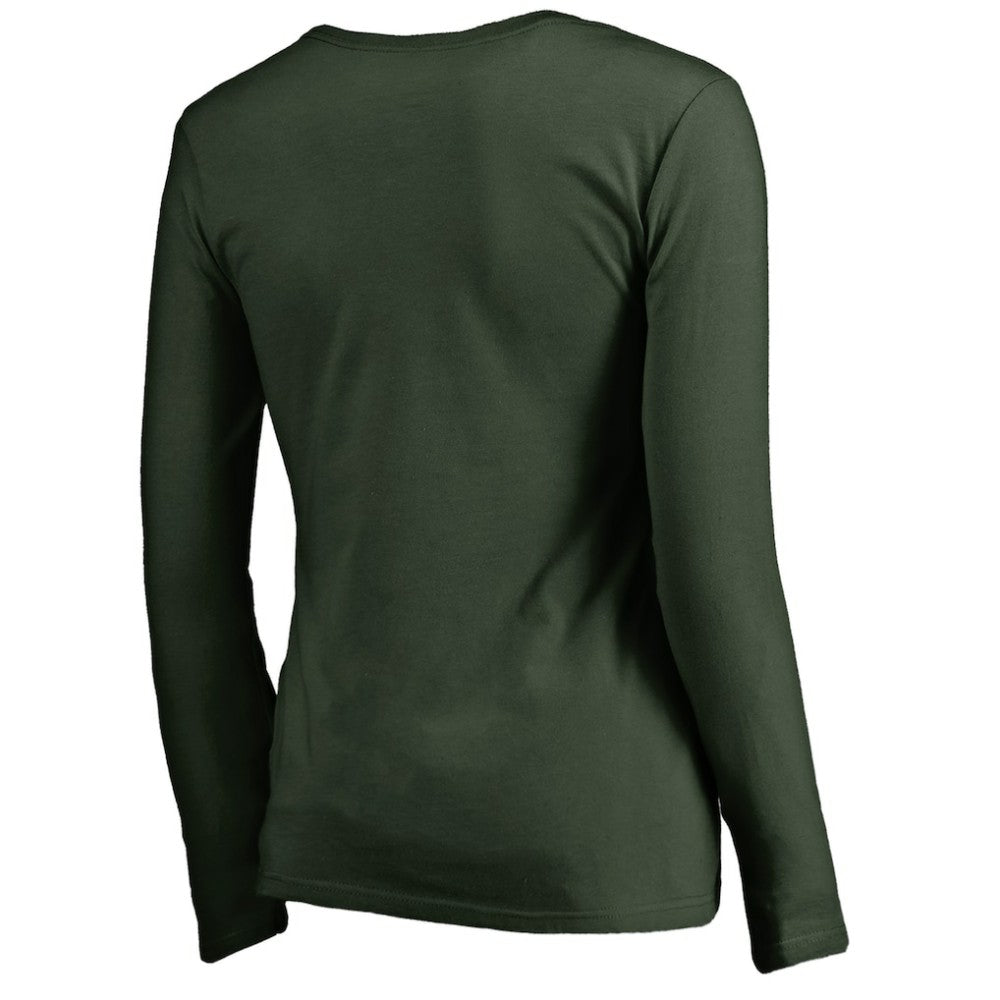 Minnesota Wild - Women's Graceful Long Sleeve V-Neck T-Shirt Green