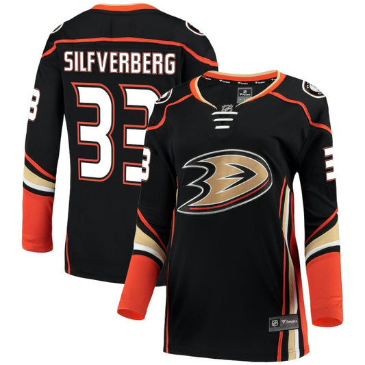 Jakob Silfverberg Anaheim Ducks Fanatics Women's Breakaway Jersey - Black | NHL Jerseys
