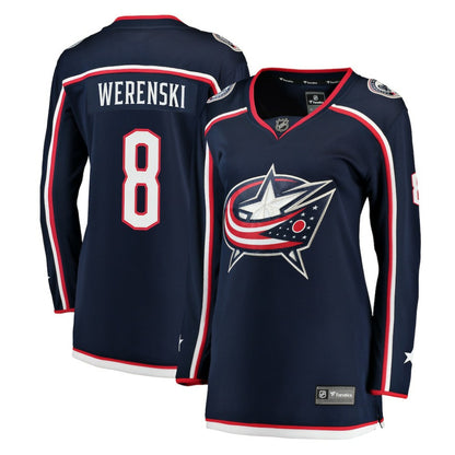 Zach Werenski Columbus Blue Jackets Fanatics Women's Breakaway Jersey - Navy | NHL Jerseys