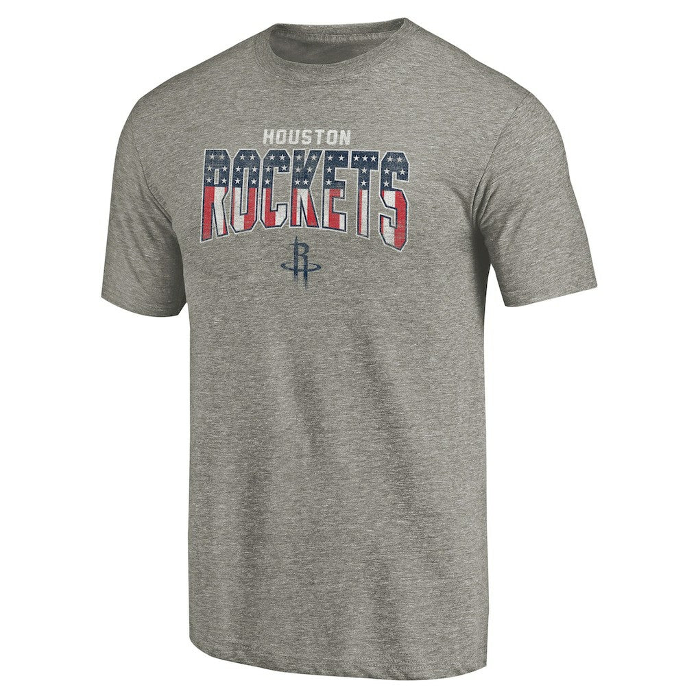 NBA - Houston Rockets Freedom Tri-Blend T-Shirt - Gray