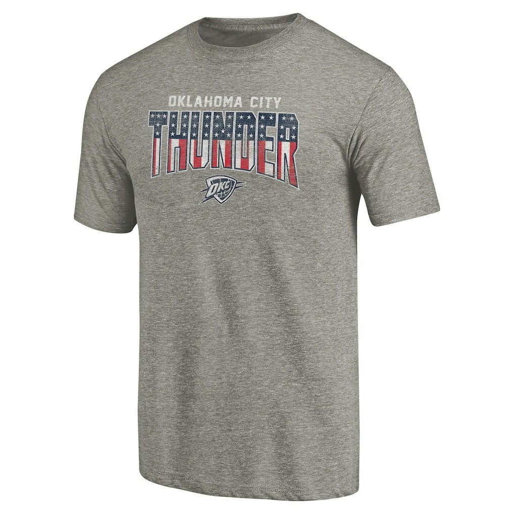 NBA - Oklahoma City Thunder Freedom Tri-Blend T-Shirt - Gray