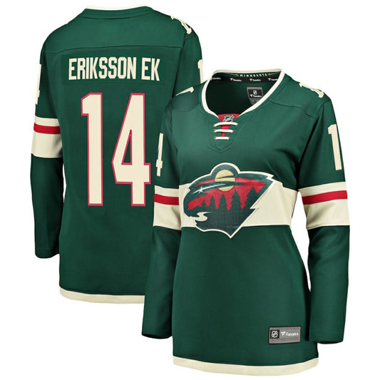 Joel Eriksson Ek Minnesota Wild Fanatics Women's Breakaway Player Jersey - Green | NHL Jerseys