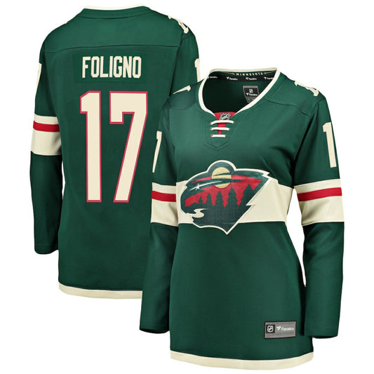Marcus Foligno Minnesota Wild Fanatics Women's Breakaway Player Jersey - Green | NHL Jerseys