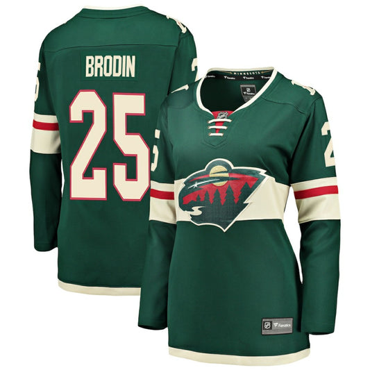 Jonas Brodin Minnesota Wild Fanatics Women's Breakaway Player Jersey - Green | NHL Jerseys