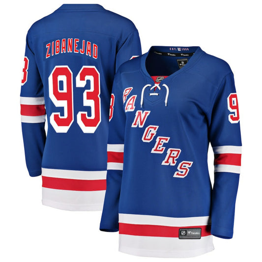 Mika Zibanejad New York Rangers Fanatics Women's Breakaway Player Jersey - Blue | NHL Jerseys