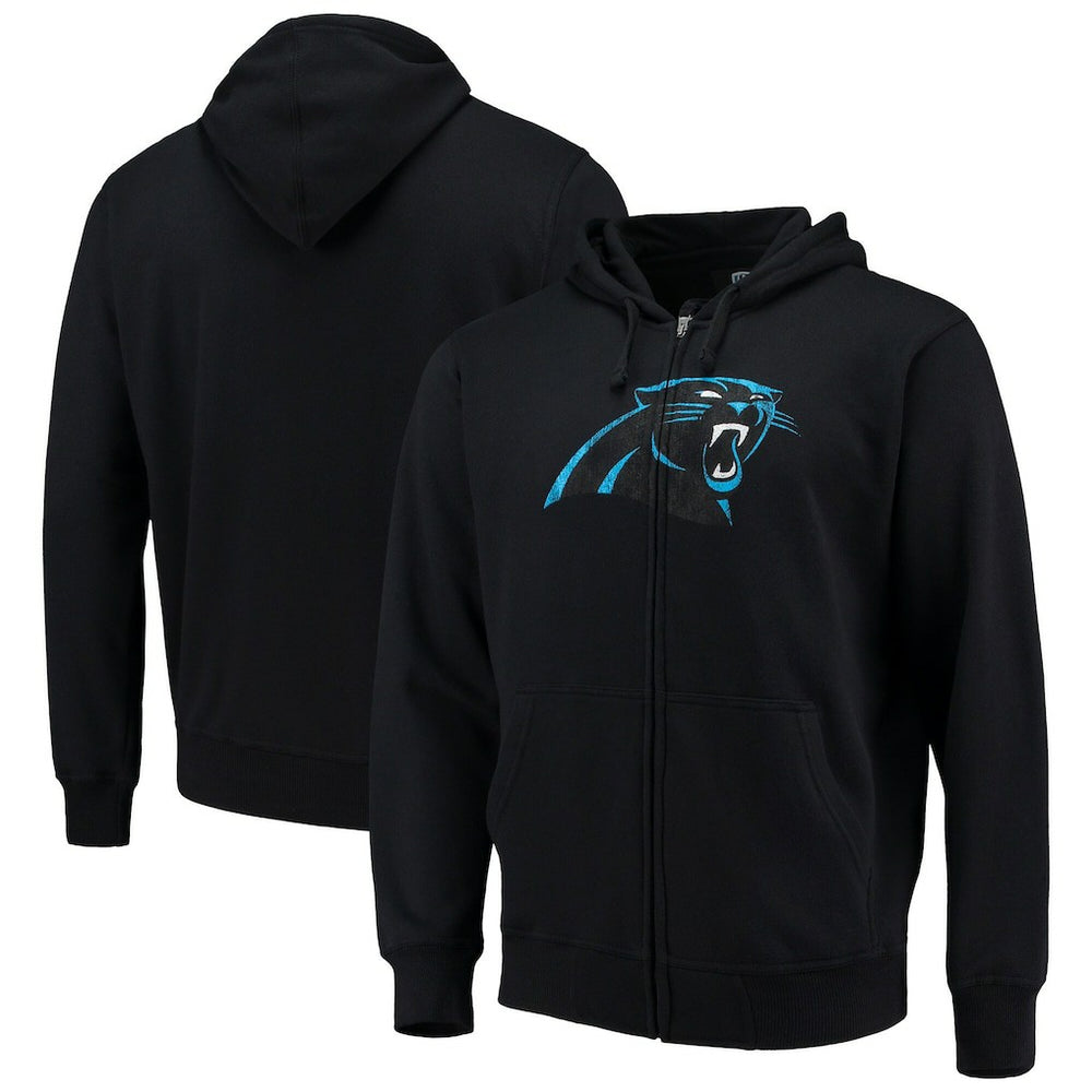 Carolina Panthers G-III Sports by Carl Banks Primary Logo Full-Zip Hoodie Black - NFL