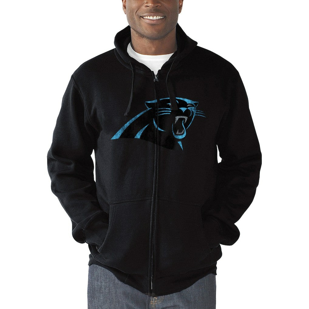 Carolina Panthers G-III Sports by Carl Banks Primary Logo Full-Zip Hoodie Black - NFL