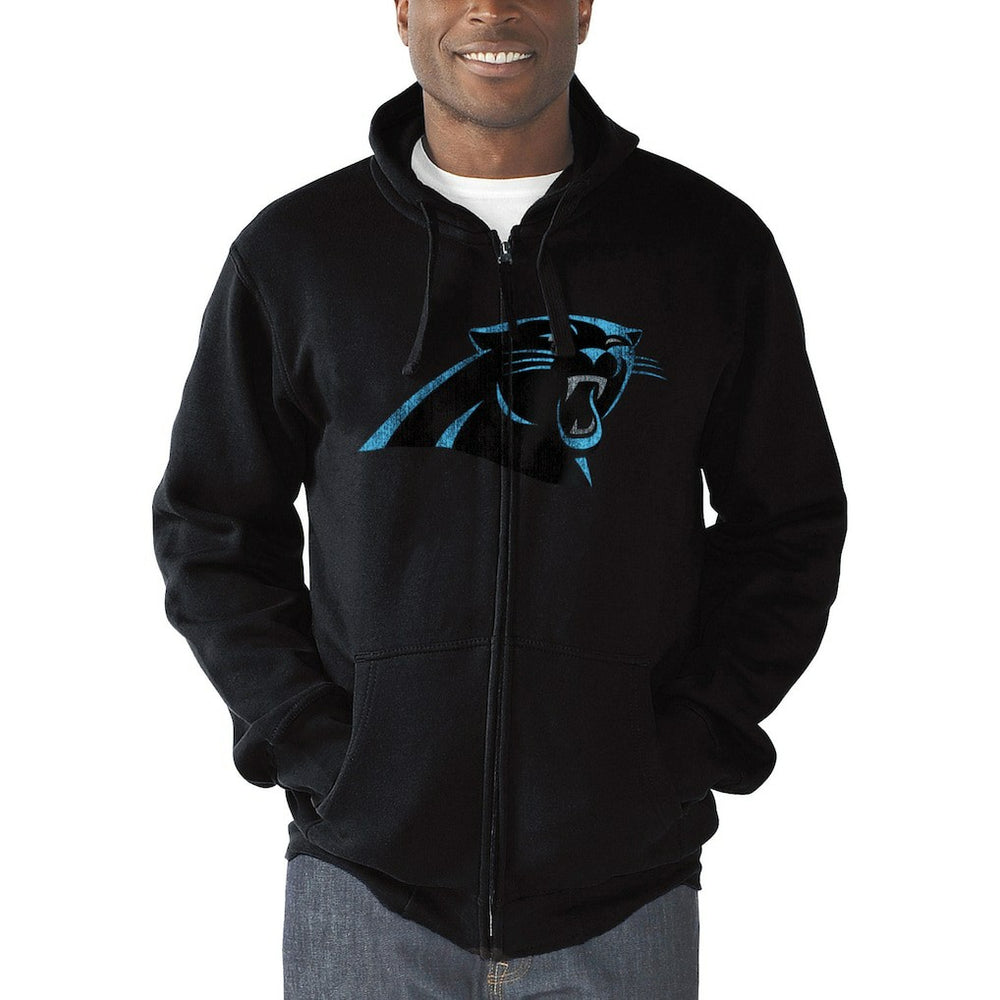 Carolina Panthers G-III Sports by Carl Banks Primary Logo Full-Zip Hoodie Black - NFL