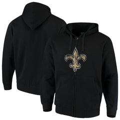 New Orleans Saints G-III Sports by Carl Banks Primary Logo Full-Zip Hoodie Black - NFL