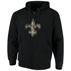 New Orleans Saints G-III Sports by Carl Banks Primary Logo Full-Zip Hoodie Black - NFL