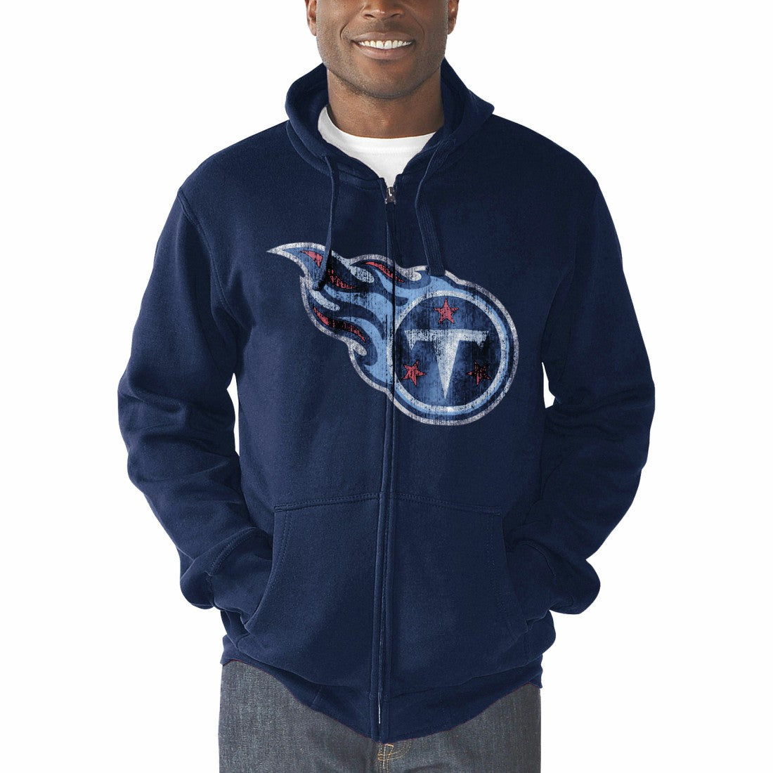 Tennessee Titans G-III Sports by Carl Banks Primary Logo Full-Zip Hoodie Navy - NFL