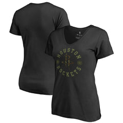 NBA - Houston Rockets Women's Liberty V-Neck T-Shirt - Black