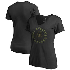 NBA - Los Angeles Lakers Women's Liberty V-Neck T-Shirt - Black