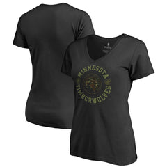 NBA - Minnesota Timberwolves Women's Liberty V-Neck T-Shirt - Black