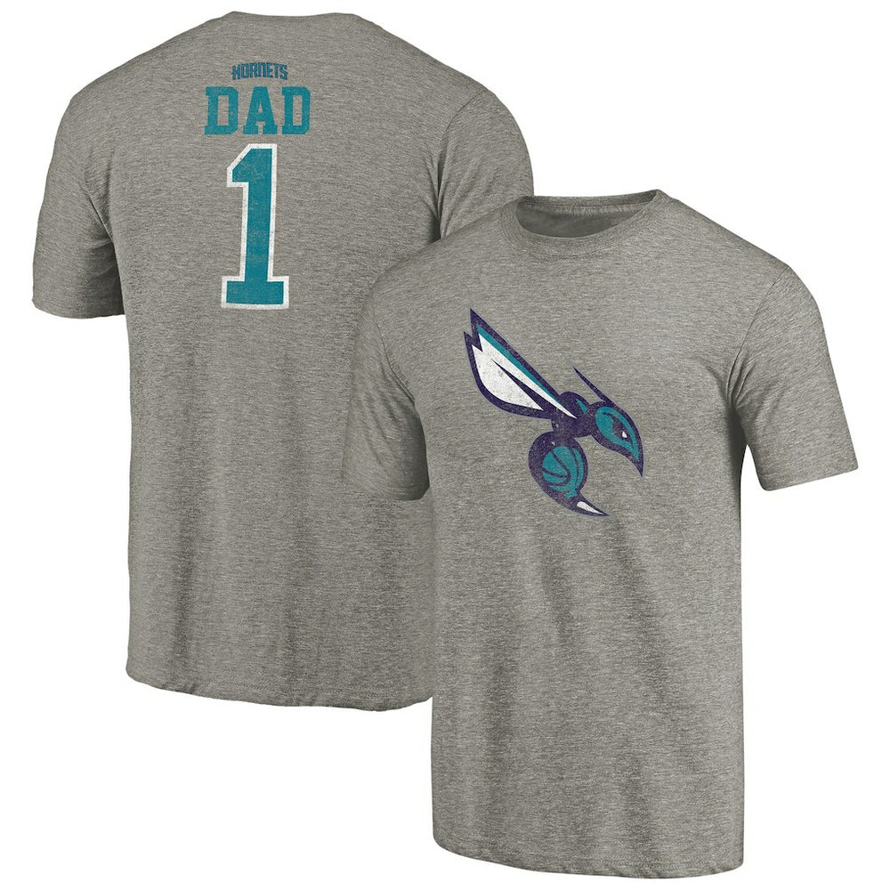 NBA - Charlotte Hornets Greatest Dad Tri-Blend T-Shirt - Gray