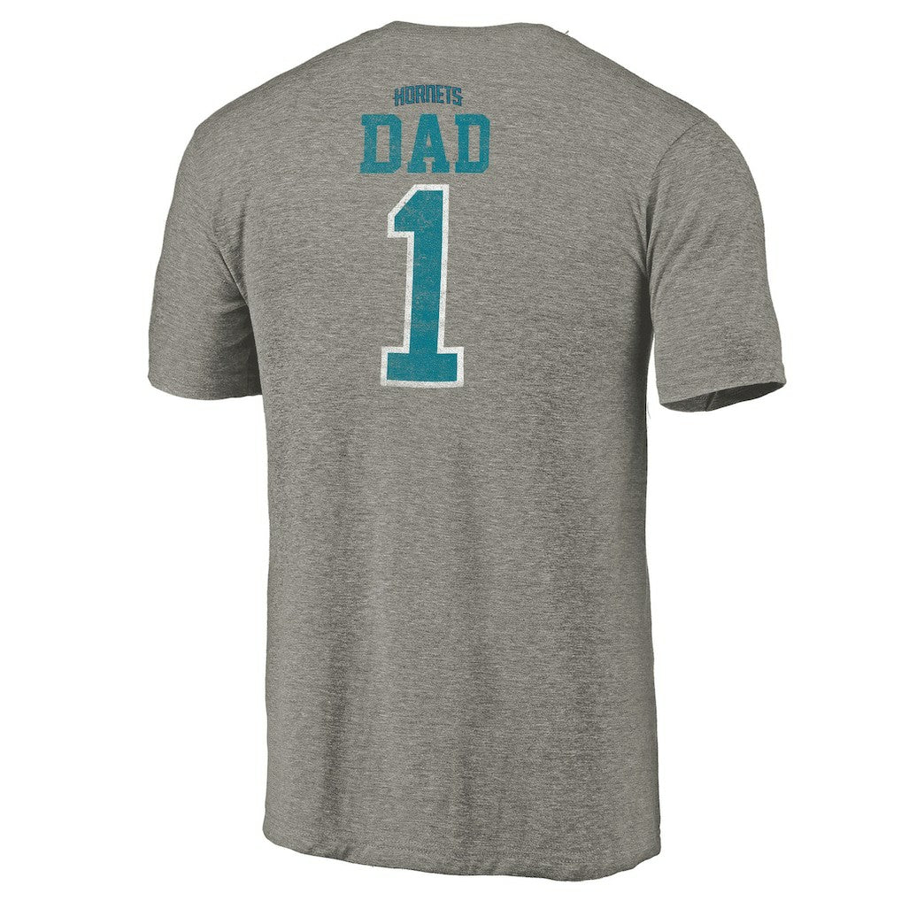 NBA - Charlotte Hornets Greatest Dad Tri-Blend T-Shirt - Gray