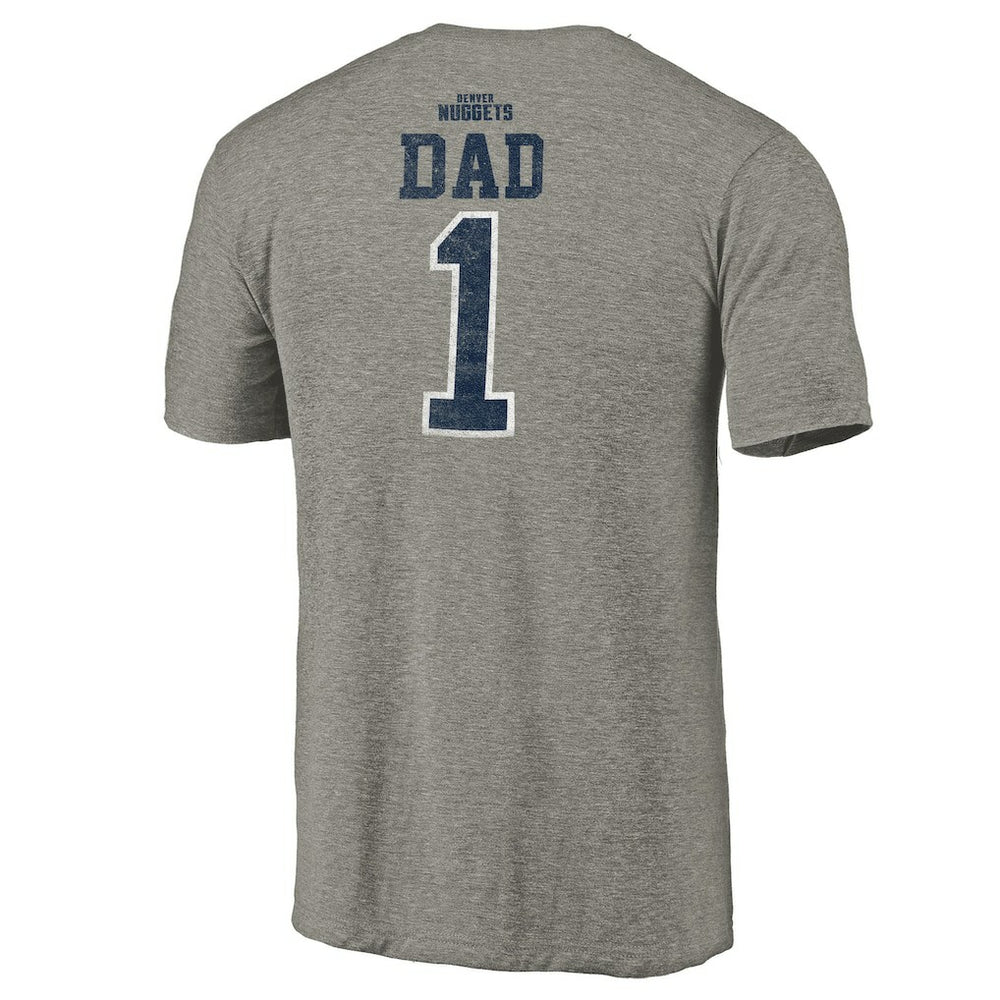 NBA - Denver Nuggets Greatest Dad Tri-Blend T-Shirt - Gray
