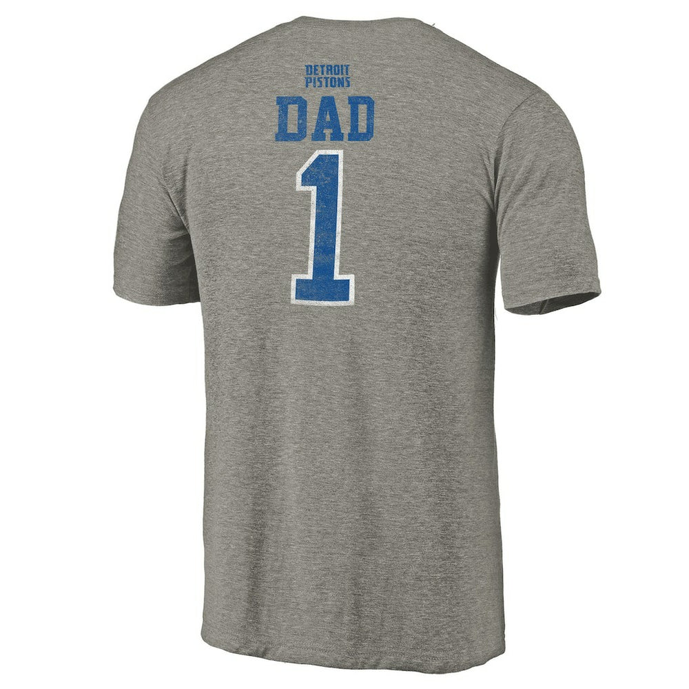 NBA - Detroit Pistons Greatest Dad Tri-Blend T-Shirt - Gray