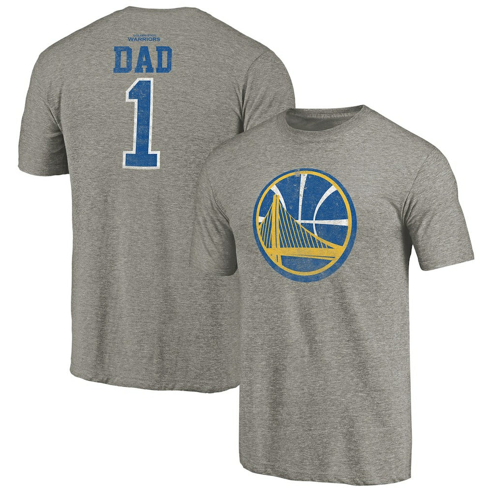 NBA - Golden State Warriors Greatest Dad Tri-Blend T-Shirt - Gray