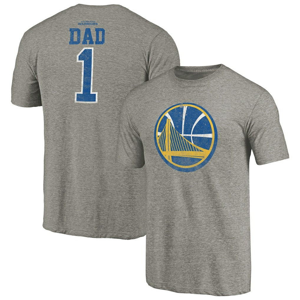 NBA - Golden State Warriors Greatest Dad Tri-Blend T-Shirt - Gray