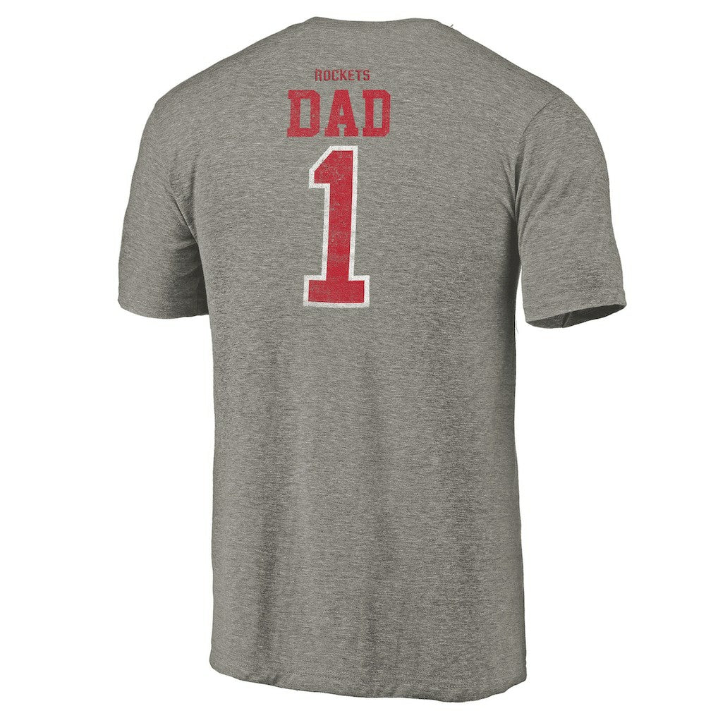 NBA - Houston Rockets Greatest Dad Tri-Blend T-Shirt - Gray