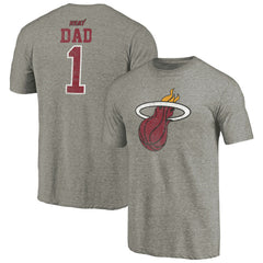 NBA - Miami Heat Greatest Dad Tri-Blend T-Shirt - Gray