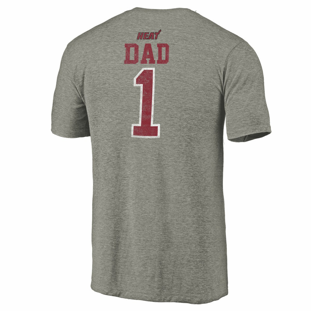 NBA - Miami Heat Greatest Dad Tri-Blend T-Shirt - Gray