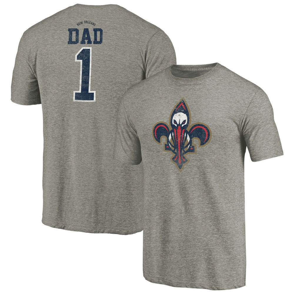 NBA - New Orleans Pelicans Greatest Dad Tri-Blend T-Shirt - Gray