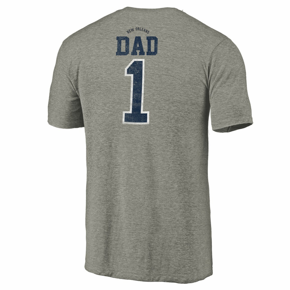 NBA - New Orleans Pelicans Greatest Dad Tri-Blend T-Shirt - Gray