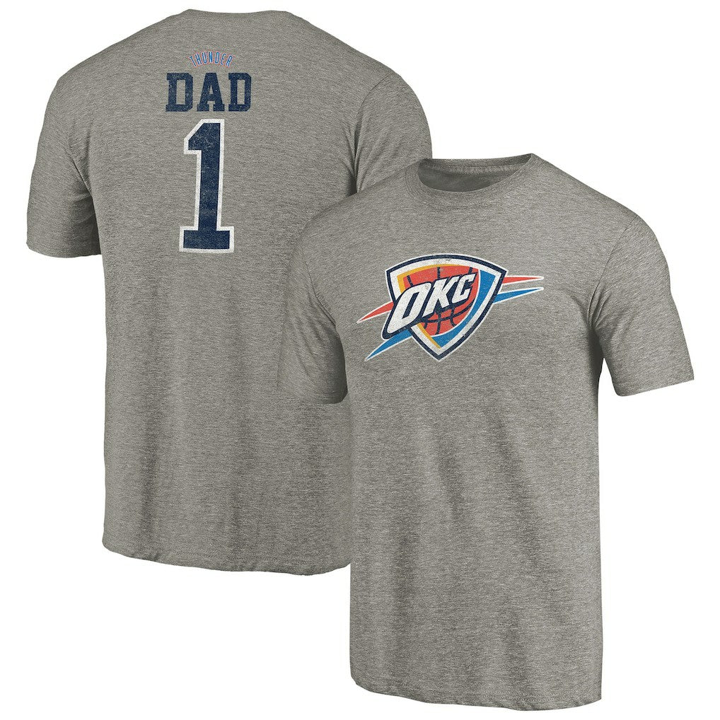 NBA - Oklahoma City Thunder Greatest Dad Tri-Blend T-Shirt - Gray