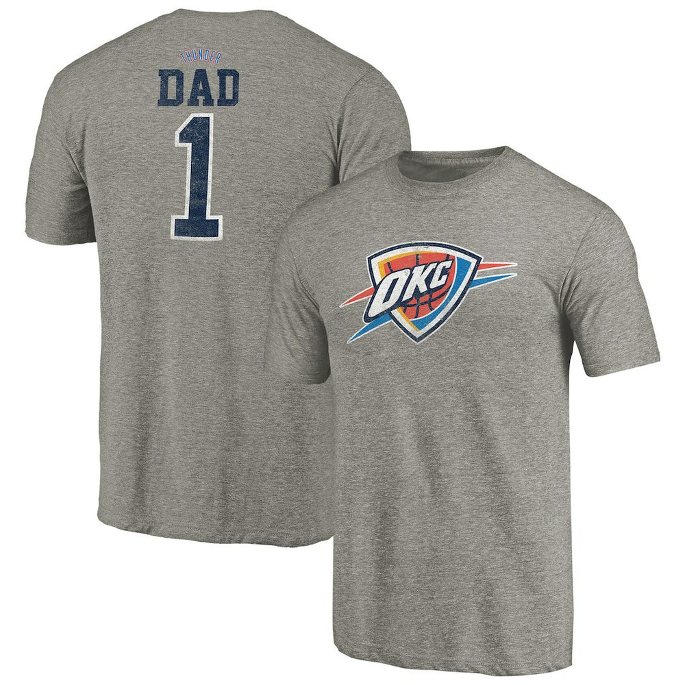 NBA - Oklahoma City Thunder Greatest Dad Tri-Blend T-Shirt - Gray