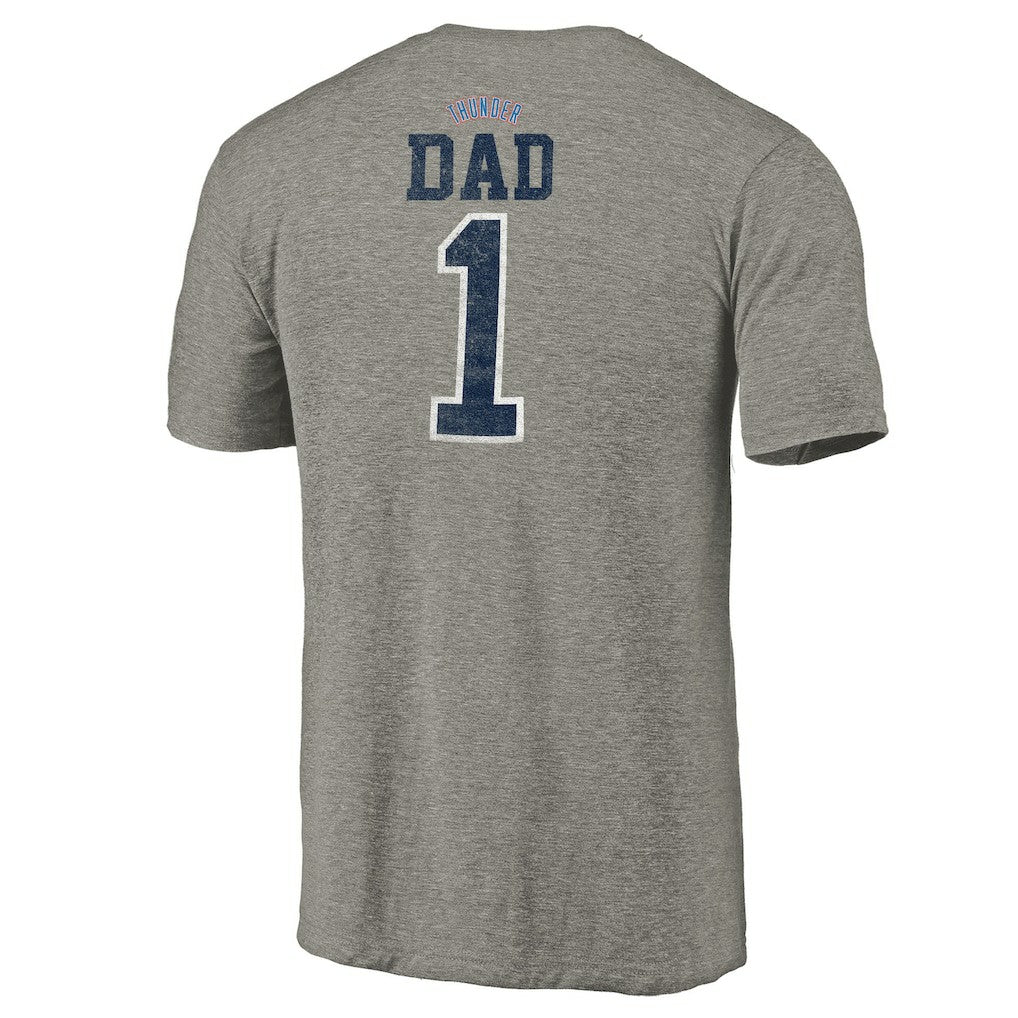 NBA - Oklahoma City Thunder Greatest Dad Tri-Blend T-Shirt - Gray