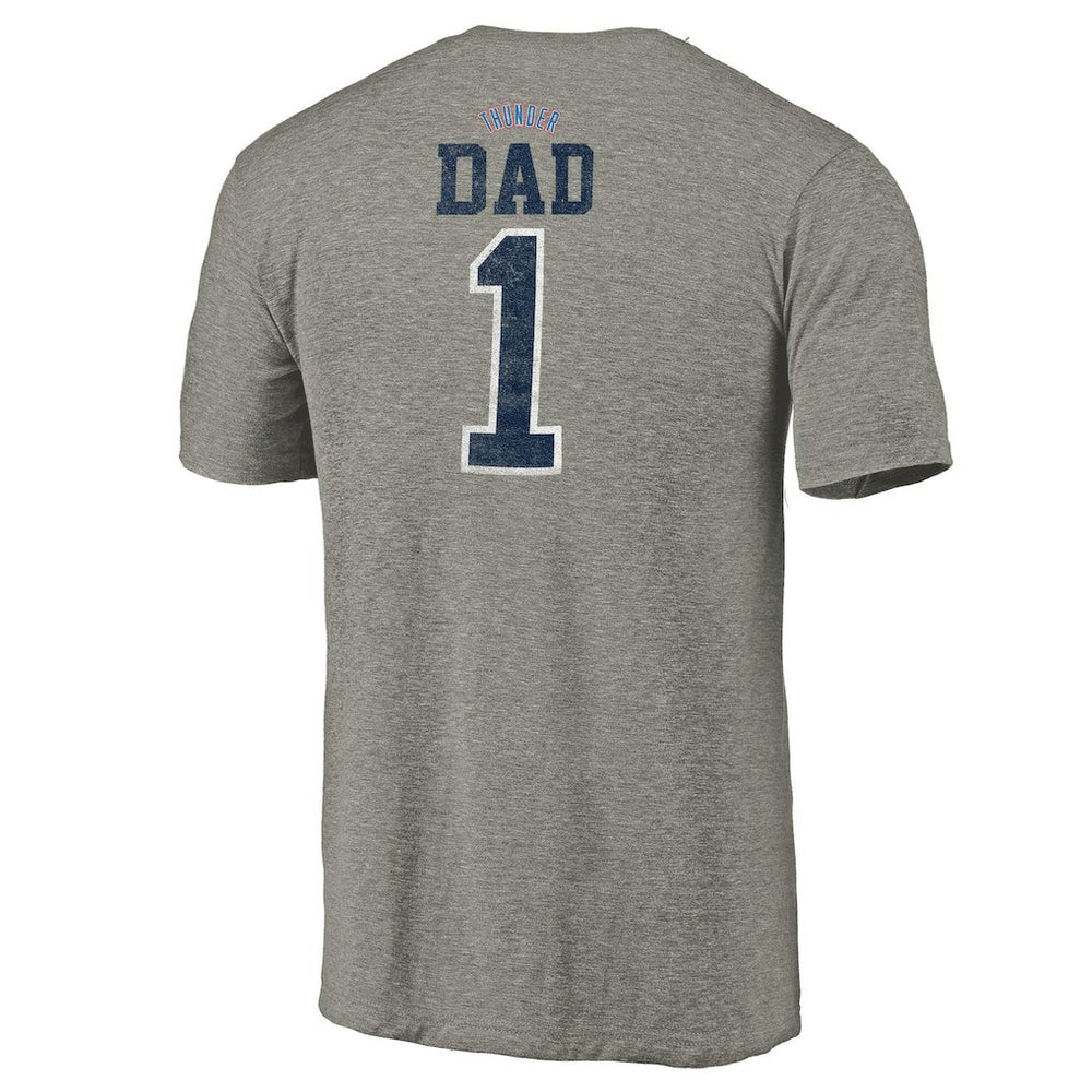 NBA - Oklahoma City Thunder Greatest Dad Tri-Blend T-Shirt - Gray